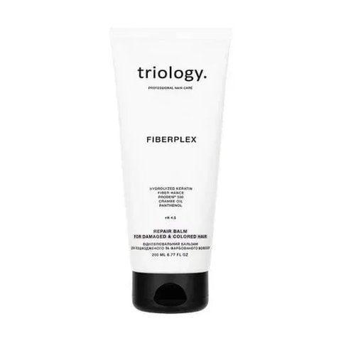 Восстановительный бальзам для поврежденных и крашеных волос triology. fiberplex 200мл. 00081 фото