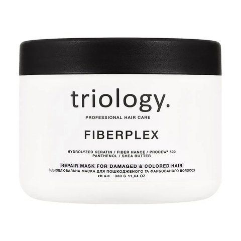 Відновлювальна маска для пошкодженого та фарбованого волосся triology. fiberplex 330 мл. 00085 фото